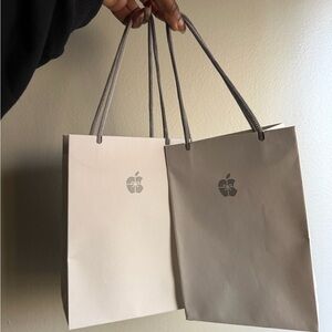 Apple Christmas Bags White and Silver! Free Gift w/ purchase